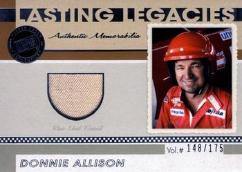 2011 Press Pass Legends - Lasting Legacies Memorabilia Silver #LL-DA2 Donnie Allison Front