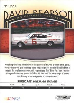 2011 Press Pass Legends - Motorsports Masters #MM 12 David Pearson Back