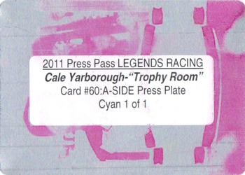 2011 Press Pass Legends - Press Plates Cyan #60 Cale Yarborough Back