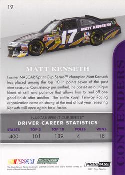 2011 Press Pass Premium - Purple #19 Matt Kenseth Back