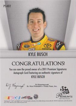 2011 Press Pass Premium - Signatures #PS-KB2 Kyle Busch Back