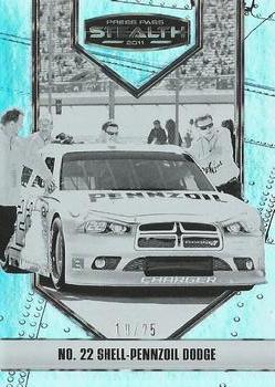 2011 Press Pass Stealth - Black and White #23 No. 22 Shell-Pennzoil Dodge Front