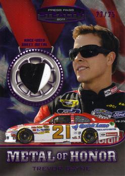 2011 Press Pass Stealth - Metal of Honor-Purple Heart #MH-TB Trevor Bayne Front