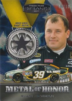 2011 Press Pass Stealth - Metal of Honor-Silver Star #MH-RN Ryan Newman Front