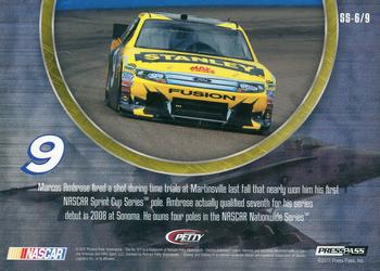 2011 Press Pass Stealth - Supersonic #SS-6 Marcos Ambrose Back