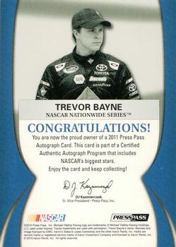2011 Press Pass - Autographs Bronze #NNO Trevor Bayne Back