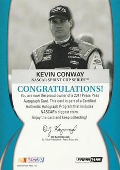 2011 Press Pass - Autographs Bronze #NNO Kevin Conway Back