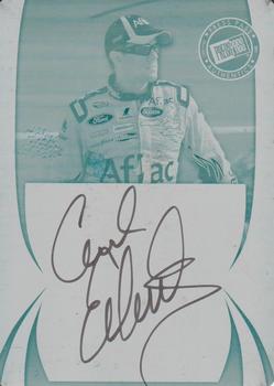 2011 Press Pass - Autographs Printing Plates Cyan #NNO Carl Edwards Front