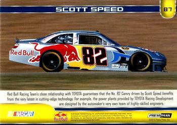 2011 Press Pass - Blue Holofoil #87 Scott Speed's Car Back