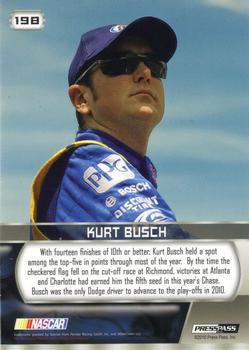 2011 Press Pass - Blue Holofoil #198 Kurt Busch Back