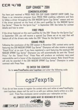 2011 Press Pass - Cup Chase #CCR 4 Kyle Busch Back