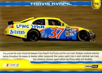 2011 Press Pass - Gold #75 Travis Kvapil's Car Back