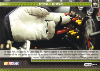 2011 Press Pass - Gold #99 Josh Wise's Car Back