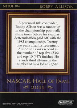 2011 Press Pass - NASCAR Hall of Fame #NHOF 104 Bobby Allison Back