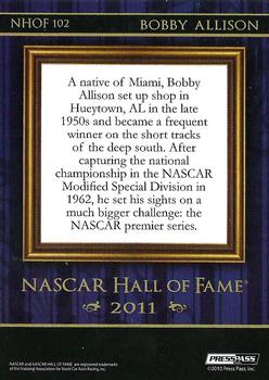 2011 Press Pass - NASCAR Hall of Fame Blue #NHOF 102 Bobby Allison Back