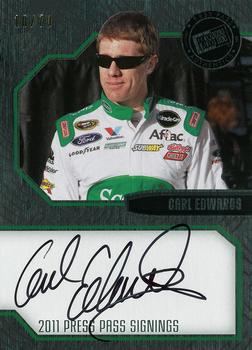 2011 Press Pass - Signings Brushed Metal #PPS-CE Carl Edwards Front