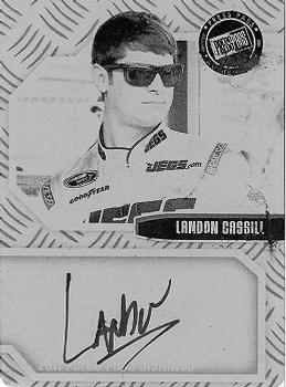 2011 Press Pass - Signings Printing Plates Black #PPSLC Landon Cassill Front