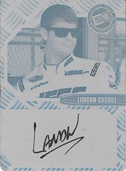 2011 Press Pass - Signings Printing Plates Cyan #PPSLC Landon Cassill Front