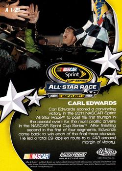 2011 Wheels Main Event - All-Stars #A 1 Carl Edwards Back