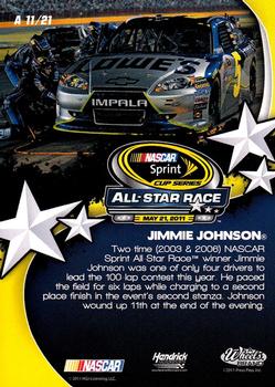 2011 Wheels Main Event - All-Stars #A 11 Jimmie Johnson Back