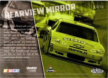 2011 Wheels Main Event - Rearview Mirror Brushed Foil #R 5 Mark Martin Back
