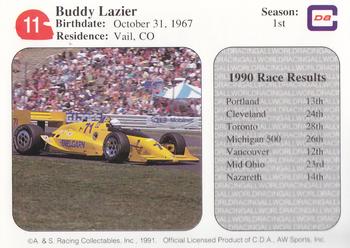 1991 All World #11 Buddy Lazier Back