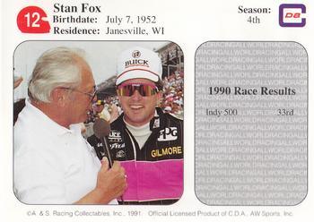 1991 All World #12 Stan Fox Back