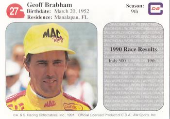 1991 All World #27 Geoff Brabham Back