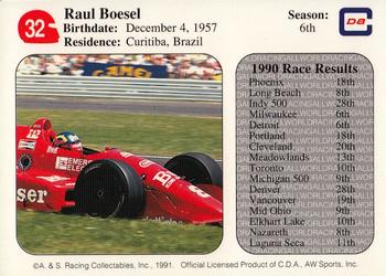 1991 All World #32 Raul Boesel Back