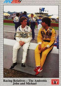 1991 All World #33 Racing Relatives - The Andrettis John and Michael Front