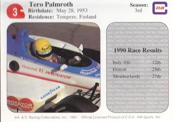 1991 All World #3 Tero Palmroth Back