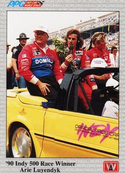 1991 All World #44 '90 Indy 500 Race Winner Arie Luyendyk Front