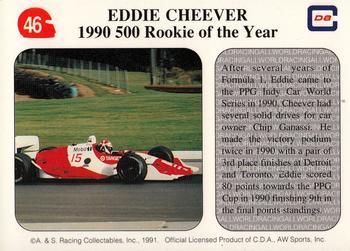 1991 All World #46 '90 Indy 500 Rookie of the Year Eddie Cheever Back