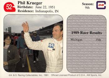 1991 All World #52 Phil Krueger Back