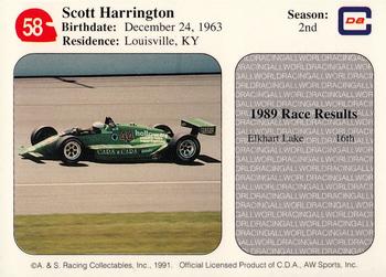 1991 All World #58 Scott Harrington Back