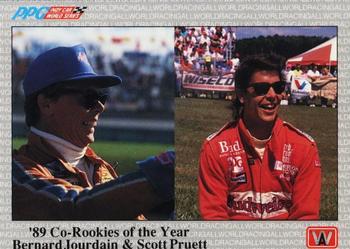 1991 All World #64 '89 Co-Rookies of the Year Bernard Jourdain & Scott Pruett Front