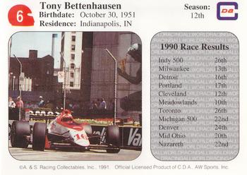 1991 All World #6 Tony Bettenhausen Back