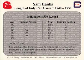 1991 All World #71 All Time Great - Sam Hanks Back
