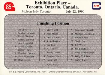 1991 All World #85 '90 Toronto Race Back