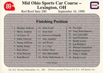 1991 All World #89 '90 Mid Ohio Race Back
