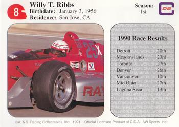 1991 All World #8 Willy T. Ribbs Back