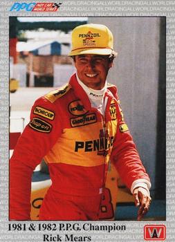 1991 All World #94 1981 & 1982 P.P.G. Champion Rick Mears Front