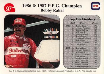 1991 All World #97 1986 & 1987 P.P.G. Champion Bobby Rahal Back