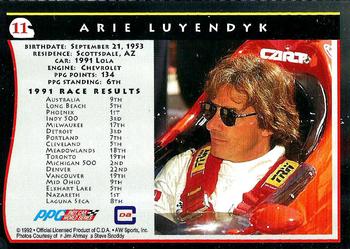 1992 All World Indy #11 Arie Luyendyk Back