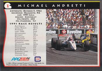 1992 All World Indy #1 Michael Andretti Back