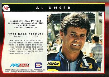 1992 All World Indy #30 Al Unser Back