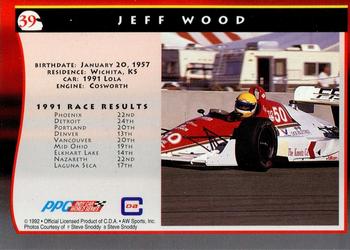 1992 All World Indy #39 Jeff Wood Back