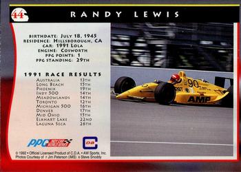 1992 All World Indy #44 Randy Lewis Back