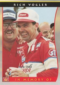 1992 All World Indy #52 Rich Vogler Front