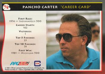 1992 All World Indy #74 Pancho Carter Back